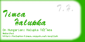 timea halupka business card